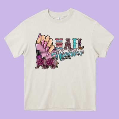 Nail Hustler Heavy Core Tee Designed By Sublimationcraftshop