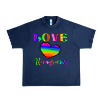 Navy love always wins Urban Heavy Tee - HRA Design Shop