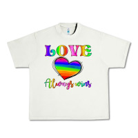 Pistachio love always wins Urban Heavy Tee - HRA Design Shop