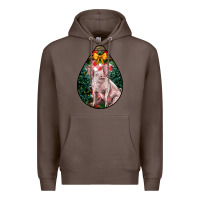 Coffee christmas pig Premium Hoodie - LillyAllenDesigns
