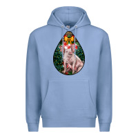 Colony Blue christmas pig Premium Hoodie - LillyAllenDesigns