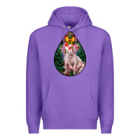 Purple christmas pig Premium Hoodie - LillyAllenDesigns
