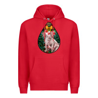 Red christmas pig Premium Hoodie - LillyAllenDesigns