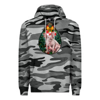 Slate Camo christmas pig Premium Hoodie - LillyAllenDesigns
