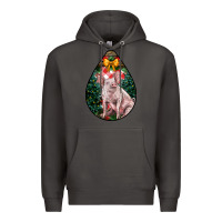 Smoke christmas pig Premium Hoodie - LillyAllenDesigns