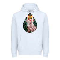 White christmas pig Premium Hoodie - LillyAllenDesigns