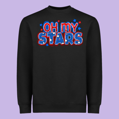 Oh My Stars 4th Of July Heavyweight Sweatshirt Designed By Cowgirlartshop