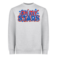 Heather Grey Oh my stars 4th of july Heavyweight Sweatshirt - CowGirlArtShop