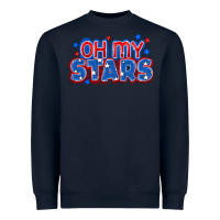 Navy Oh my stars 4th of july Heavyweight Sweatshirt - CowGirlArtShop