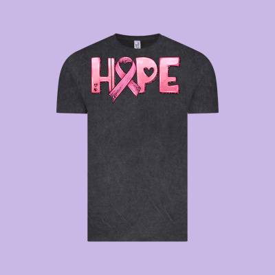 Hope And Pink Ribbon Vintage Tee Designed By Hra Design Shop