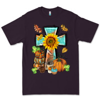 Plum western thankful cross pumpkin Premium Tee - BarkalooDesign
