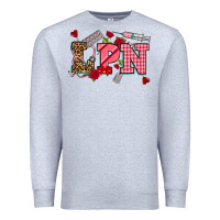 Heather Grey valentinesday lpn Premium Sweatshirt - NancyCooperArtShop