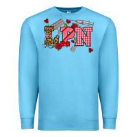 Ocean Blue valentinesday lpn Premium Sweatshirt - NancyCooperArtShop
