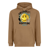 Toasted Coconut somebody's feral wrestling mom Heavyweight Hoodie - MaliasSmallBusiness