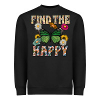 Black Kind The Happy Heavyweight Sweatshirt - CowhideDigitalArt