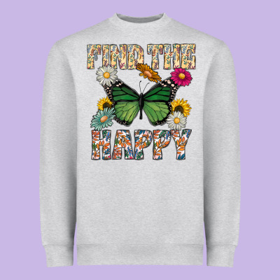Kind The Happy Heavyweight Sweatshirt Designed By Cowhidedigitalart