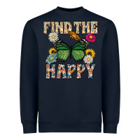 Navy Kind The Happy Heavyweight Sweatshirt - CowhideDigitalArt