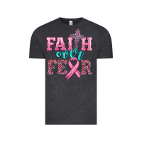 Vintage Black faith over fear with cross and ribbon Vintage Tee - HRA Design Shop