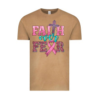 Vintage Camel faith over fear with cross and ribbon Vintage Tee - HRA Design Shop