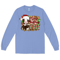 Colony Blue merry christmas y'all cow Long Sleeve Tee - Artiststas