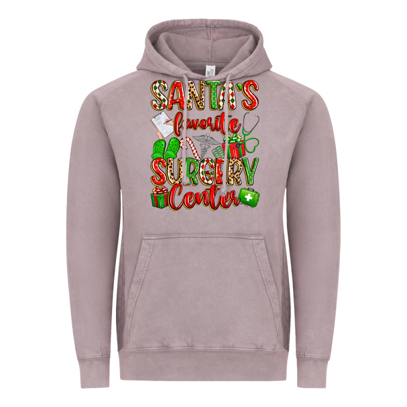 Santa's Favorite Surgery Center Png Sublimation De Vintage Hoodie by texasbilliewilder | Teevron