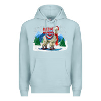 Blue Mist fleece navidad alpaca mountains Premium Hoodie - LillyAllenDesigns