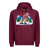 Burgundy fleece navidad alpaca mountains Premium Hoodie - LillyAllenDesigns