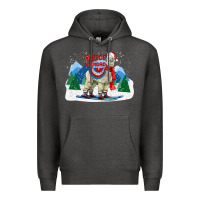 Charcoal Heather fleece navidad alpaca mountains Premium Hoodie - LillyAllenDesigns