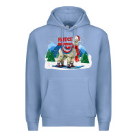 Colony Blue fleece navidad alpaca mountains Premium Hoodie - LillyAllenDesigns