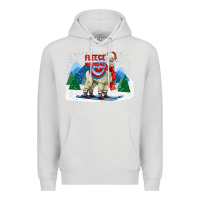 Dove Grey fleece navidad alpaca mountains Premium Hoodie - LillyAllenDesigns