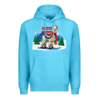Ocean Blue fleece navidad alpaca mountains Premium Hoodie - LillyAllenDesigns