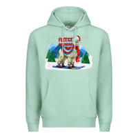 Seafoam fleece navidad alpaca mountains Premium Hoodie - LillyAllenDesigns