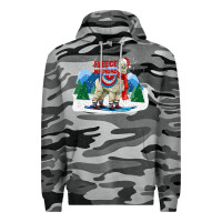 Slate Camo fleece navidad alpaca mountains Premium Hoodie - LillyAllenDesigns