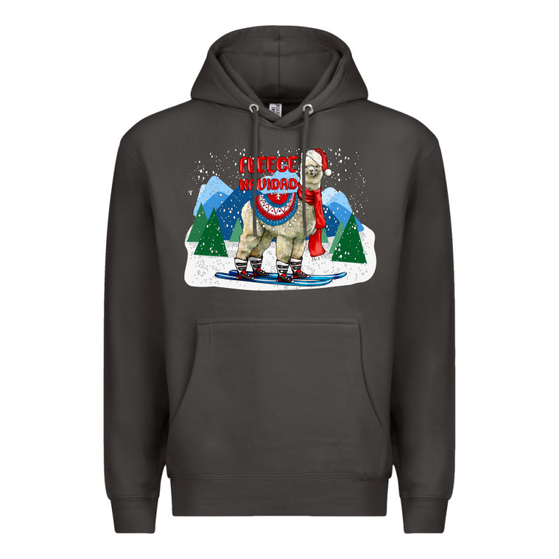 Fleece Navidad Alpaca Mountains Premium Hoodie by LillyAllenDesigns | Teevron