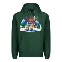 Sports Green fleece navidad alpaca mountains Premium Hoodie - LillyAllenDesigns