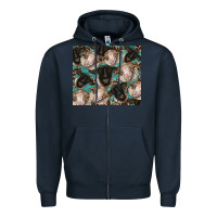 Navy suffolk ewe and merino ram sheeps Zipper Hoodie - BarkalooDesign