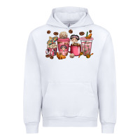 White Cafecito y Chisme Coffee Cups Urban Hoodie - texasbilliewilder