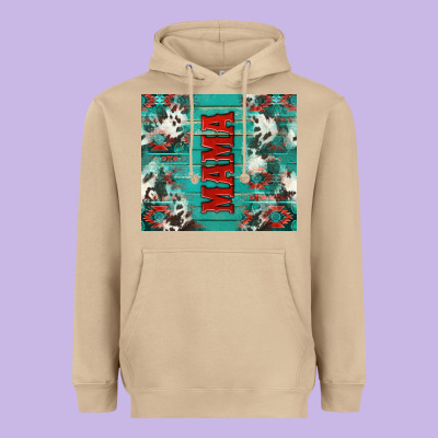 Western Mama Heavyweight Hoodie Designed By Nancycooperartshop