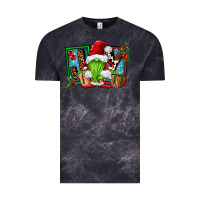Cloud Black joy green gnomes Vintage Tee - FaDigitalArtStudio