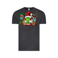 Vintage Black joy green gnomes Vintage Tee - FaDigitalArtStudio