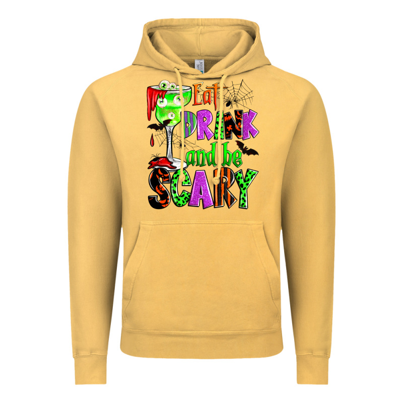 Eat Drink And Be Scary Vintage Hoodie by Zillion Design Studio | Teevron