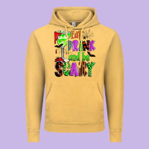 Eat Drink And Be Scary Vintage Hoodie Designed By Zillion Design Studio