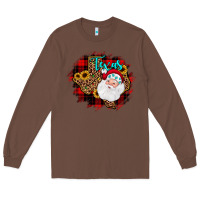 Chestnut texas santa wood slice ornament Long Sleeve Tee - JahusDesignShop