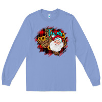 Colony Blue texas santa wood slice ornament Long Sleeve Tee - JahusDesignShop