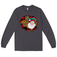 Smoke texas santa wood slice ornament Long Sleeve Tee - JahusDesignShop