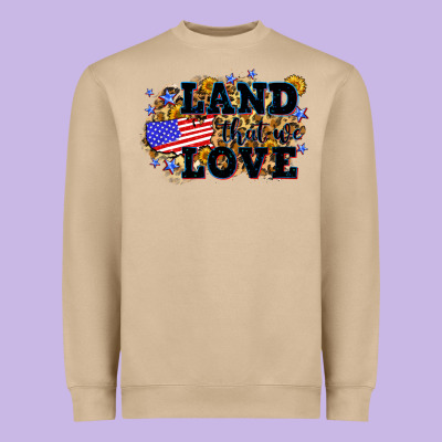 Land That We Love 4th Of July Heavyweight Sweatshirt Designed By Neo Western