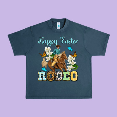 Happy Easter Rodeo Urban Heavy Tee Designed By Oliviacreatesart