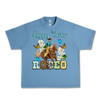 Pebble Blue Happy Easter rodeo Urban Heavy Tee - OliviaCreatesArt