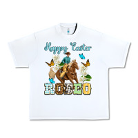 White Happy Easter rodeo Urban Heavy Tee - OliviaCreatesArt