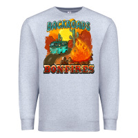 Heather Grey backroads and bonfire Premium Sweatshirt - NancyCooperArtShop